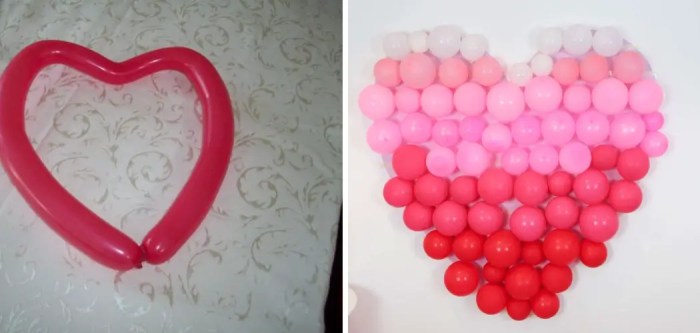 How to make a balloon heart decoration