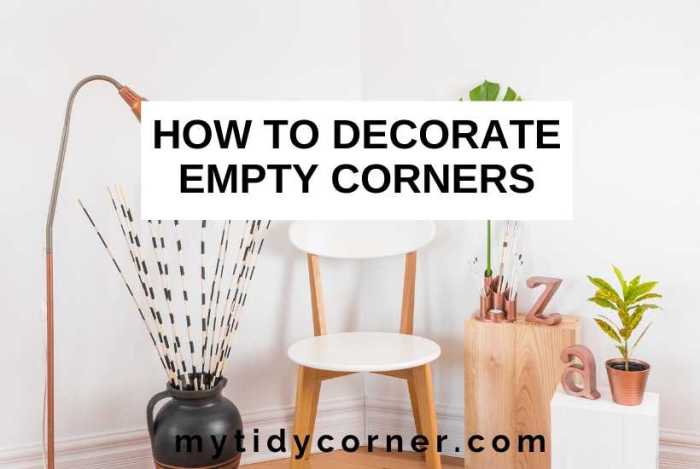 How to decorate the corner of a room