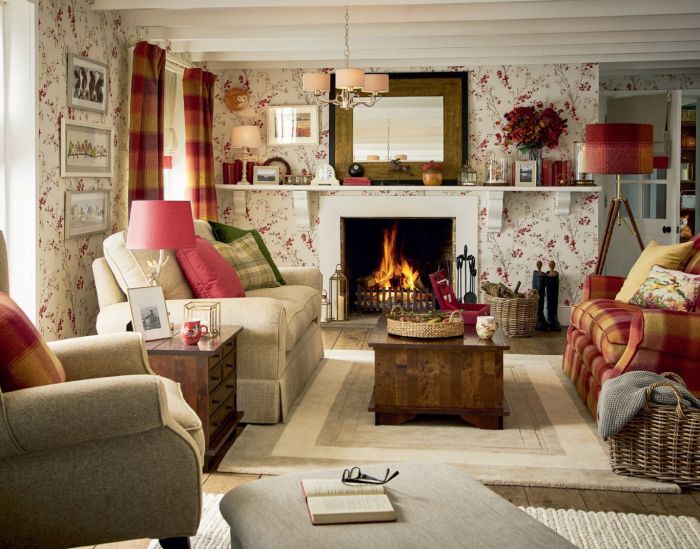 How to decorate your living room cottage style