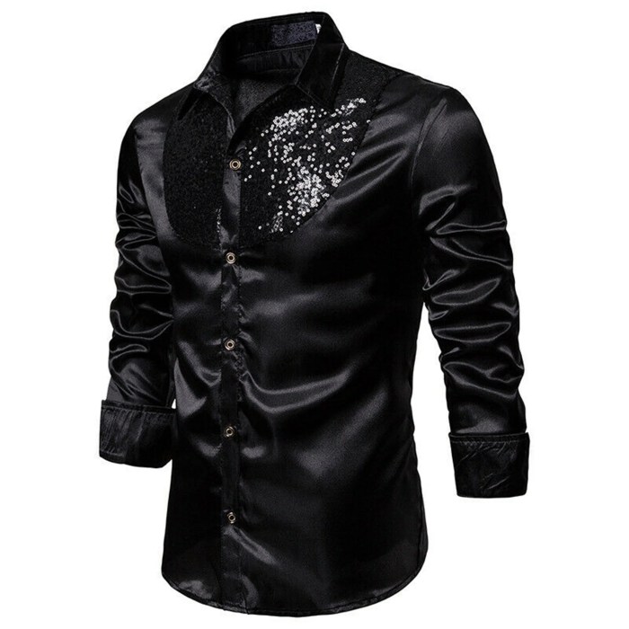 Mens satin dress shirts on sale