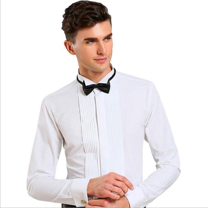 Men's dress shirt with bow tie