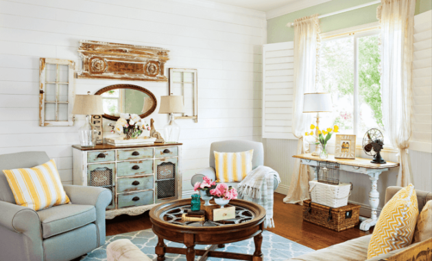 How to decorate your living room cottage style