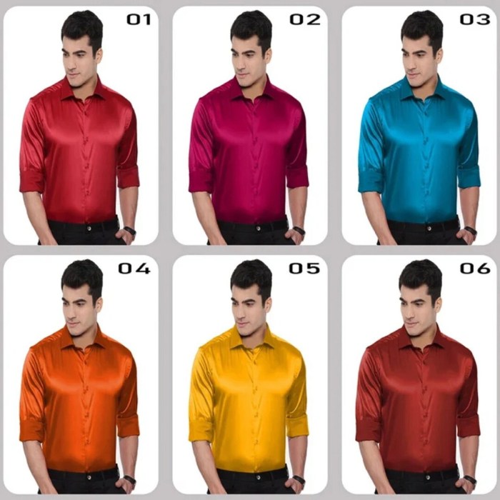 Mens satin dress shirts on sale