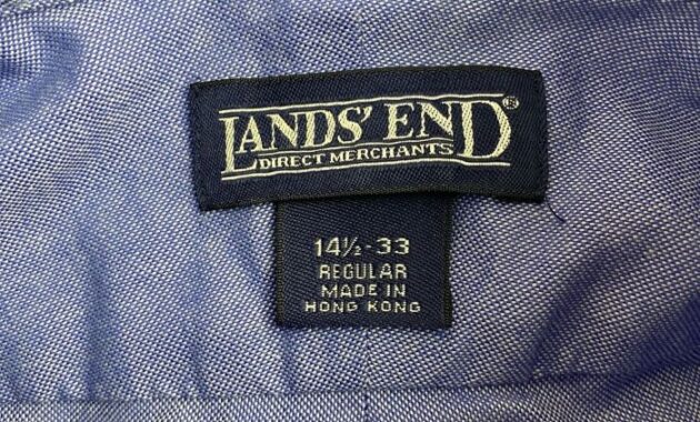 Lands end dress shirts mens