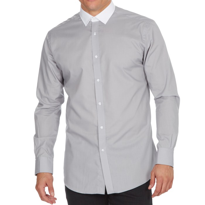 Grey dress shirt men